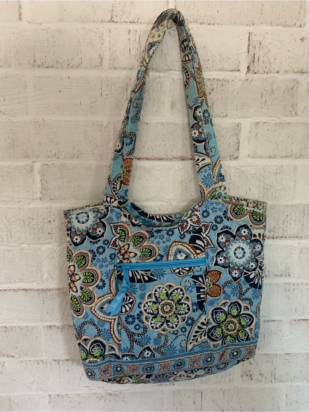 Vera Bradley Bali Blue Retired Pattern Mandy Shoulder Tote